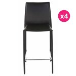 Lot de 4 chaises plan de travail noire kosyform Lot de 4 chaises plan de travail noire kosyform