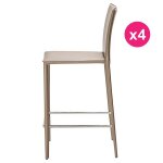 Lot de 4 chaises plan de travail sable kosyform