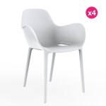 Lot de 4 chaises sabinas vondom blanc Lot de 4 chaises sabinas vondom blanc