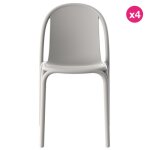 Lot de 4 chaises vondom brooklyn écru Lot de 4 chaises vondom brooklyn écru