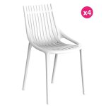 Lot de 4 chaises vondom ibiza blanc