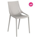 Lot de 4 chaises vondom ibiza ecru Lot de 4 chaises vondom ibiza ecru