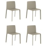 Lot de 4 chaises vondom kes écru Lot de 4 chaises vondom kes écru