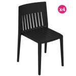 Lot de 4 chaises vondom spritz noir