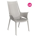 Lot de 4 fauteuils vondom ibiza revolution blanc milos Lot de 4 fauteuils vondom ibiza revolution blanc milos