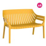 Lot de 4 sofas vondom spritz jaune moutarde
