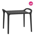 Lot de 4 tables basses vondom ibiza noir manta Lot de 4 tables basses vondom ibiza noir manta