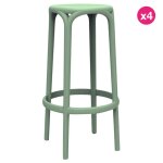Lot de 4 tabourets de bar brooklyn vondom hauteur d'assise 76 pickle