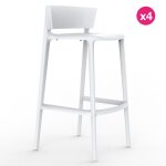 Lot de 4 tabourets de bar vondom africa hauteur d'assise 74, 5 cm