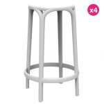 Lot de 4 tabourets hauts brooklyn vondom hauteur d'assise 66 blanc Lot de 4 tabourets hauts brooklyn vondom hauteur d'assise 66 blanc