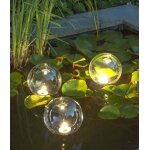 Lot de trois sph�res transparentes et flottantes multibright float