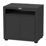 Meuble de cuisine avec deux portes le marquier 80x55 cm acier noir