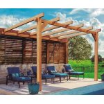 Pergola adosse en bois brut andorra 4x3m 12m2