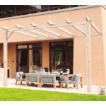 Pergola adosse en bois brut cadiz 4x3m 12m2