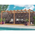 Pergola adoss�e en bois brut palma 5x4m 20m2