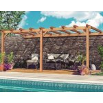 Pergola adoss�e en bois brut palma 6x4m 24m2