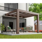 Pergola adoss�e helsinki 3x3. 4m bois de c�dre solar control canopia