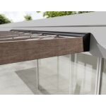 Pergola adoss�e helsinki 3x6m bois de c�dre solar control canopia