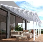 Pergola adossée olympia 3x9. 71m aluminium blanc et polycarbonate Pergola adossée olympia 3x9. 71m aluminium blanc et polycarbonate