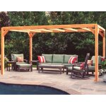 Pergola autoport�e en bois brut alicante 4x3m 12m2