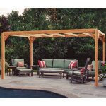 Pergola autoport�e en bois brut alicante 600x300cm 18m2