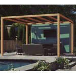 Pergola autoport�e en bois brut santaner 500x400cm 20m2