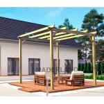 Pergola autoport�e en bois massif madrid 3x3m 9m2