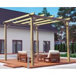 Pergola autoportée en bois massif madrid 4. 20x4. 20m 17m2 Pergola autoportée en bois massif madrid 4. 20x4. 20m 17m2