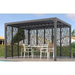 Pergola bioclimatique habrita lames orientables 11 m2 et brise - vue 2