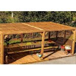 Pergola en bois habrita 614x341 avec ventelles mobiles sur toit et 2 Pergola en bois habrita 614x341 avec ventelles mobiles sur toit et 2