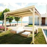 Pergola toiture couverte en bois massif dijon 5x3m 15m2