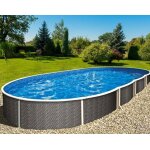Piscine azuro ovale style rotin 5. 5x3. 7x1. 2