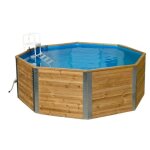 Piscine bois octogonale 325 h116cm malaga weka hors - sol