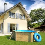 Piscine en bois hors - sol tropic 414 octogonale bwt mypool