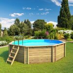 Piscine en bois hors - sol tropic 505 octogonale bwt mypool