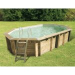 Piscine bois ubbink azura 355x490 h130 liner beige