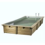 Piscine bois ubbink azura 400x200 h126cm liner beige