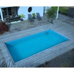 Piscine bois ubbink azura 400x200 h126cm liner bleu