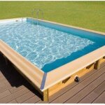 Piscine bois ubbink linea 350x650 h140 liner bleu Piscine bois ubbink linea 350x650 h140 liner bleu