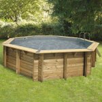 Piscine bois ubbink oc�a 510 h120cm liner gris