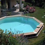 Piscine bois ubbink océa 580 h130cm liner bleu Piscine bois ubbink océa 580 h130cm liner bleu