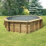 Piscine bois ubbink océa 580 h130cm liner gris Piscine bois ubbink océa 580 h130cm liner gris
