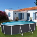 Piscine hors sol toi prestigio ovale 640x366x120 anthracite