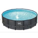 Piscine swing elite ronde design rotin 488x122