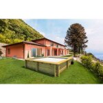 Piscine urbaine procopi en bois 420 x 350 x h 133 couverture Piscine urbaine procopi en bois 420 x 350 x h 133 couverture