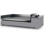 Plancha gaz forge adour premium acier 60 noir et gris