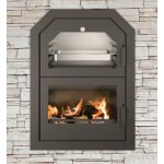 Poêle à bois ferlux encastrable avec four forno 60 16kw avec vitre Poêle à bois ferlux encastrable avec four forno 60 16kw avec vitre