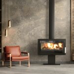 Poêle à bois larry sur pied supra 8. 5kw Poêle à bois larry sur pied supra 8. 5kw