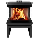 Po�le � bois scandinavian 50 a. caminetti 3 faces vitr�es