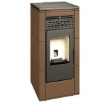 Poêle à granulés ferlux nerea 12 kw marron vintage Poêle à granulés ferlux nerea 12 kw marron vintage